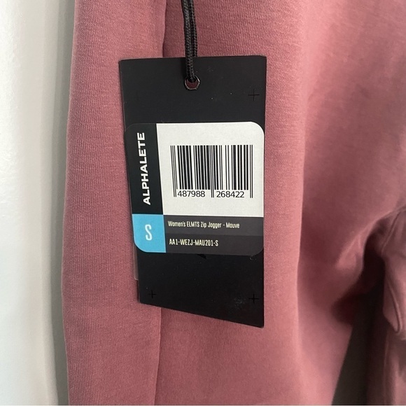 NWT Alphalete Women’s Mauve ELMTS Relaxed Cuff Zip Jogger Pants Sz Small - Picture 5 of 13